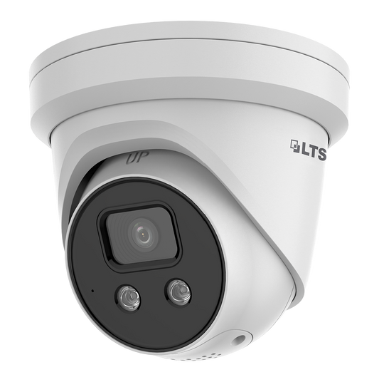 8MP Fixed Turret Network Camera with Active Deterrence and MD 2.0 - Human and Vehicle Detection