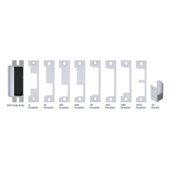HES 1600 Strike With 8 Faceplates And Brackets