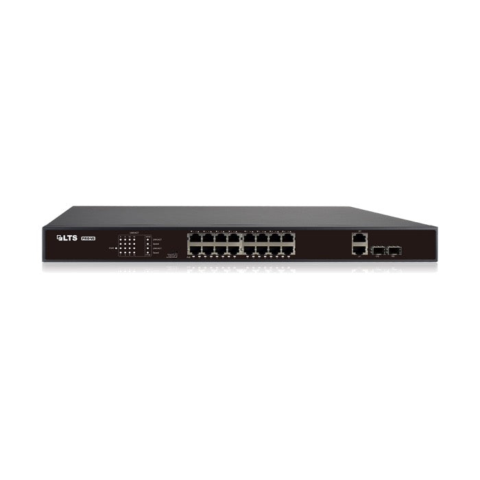 16-Port PoE Switch With 2 Combo Ports