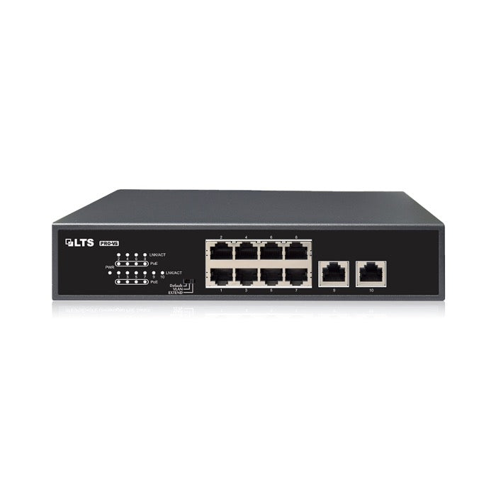 8 PoE Port Switch With 2 Uplink Ports
