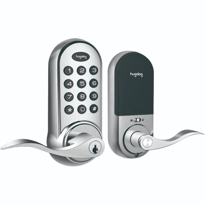 Hugolog Electronic Deadbolt Lock With Handle (Satin Nickel)