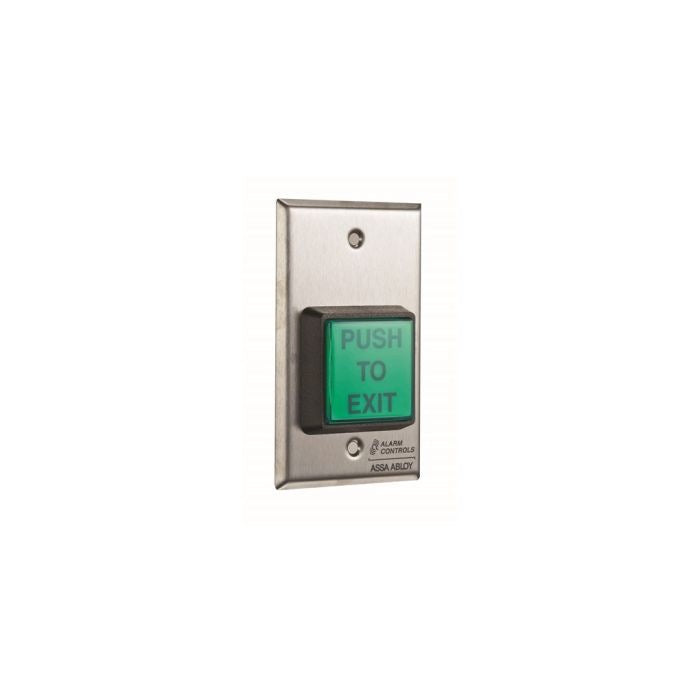 Alarm Controls U.L. 2” SQ.GREEN ILLUMINATED PUSH BUTTON