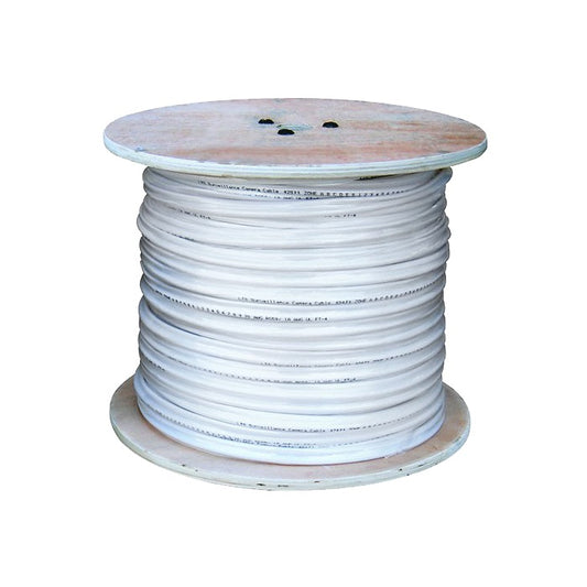RG59 + DC Copper Siamese Cable Pull Box - 500 Ft, White
