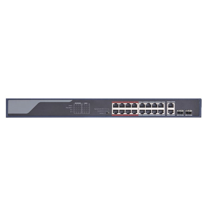 16-PoE Port Switch With 2 Gb Uplink And 2 SFP Ports