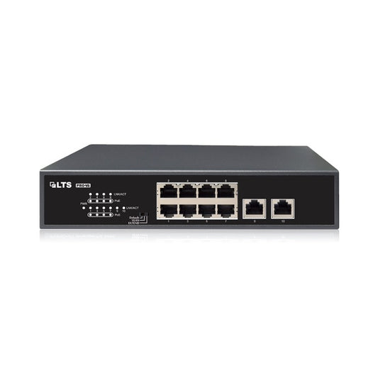 8 PoE Port Switch With 2 Uplink Ports
