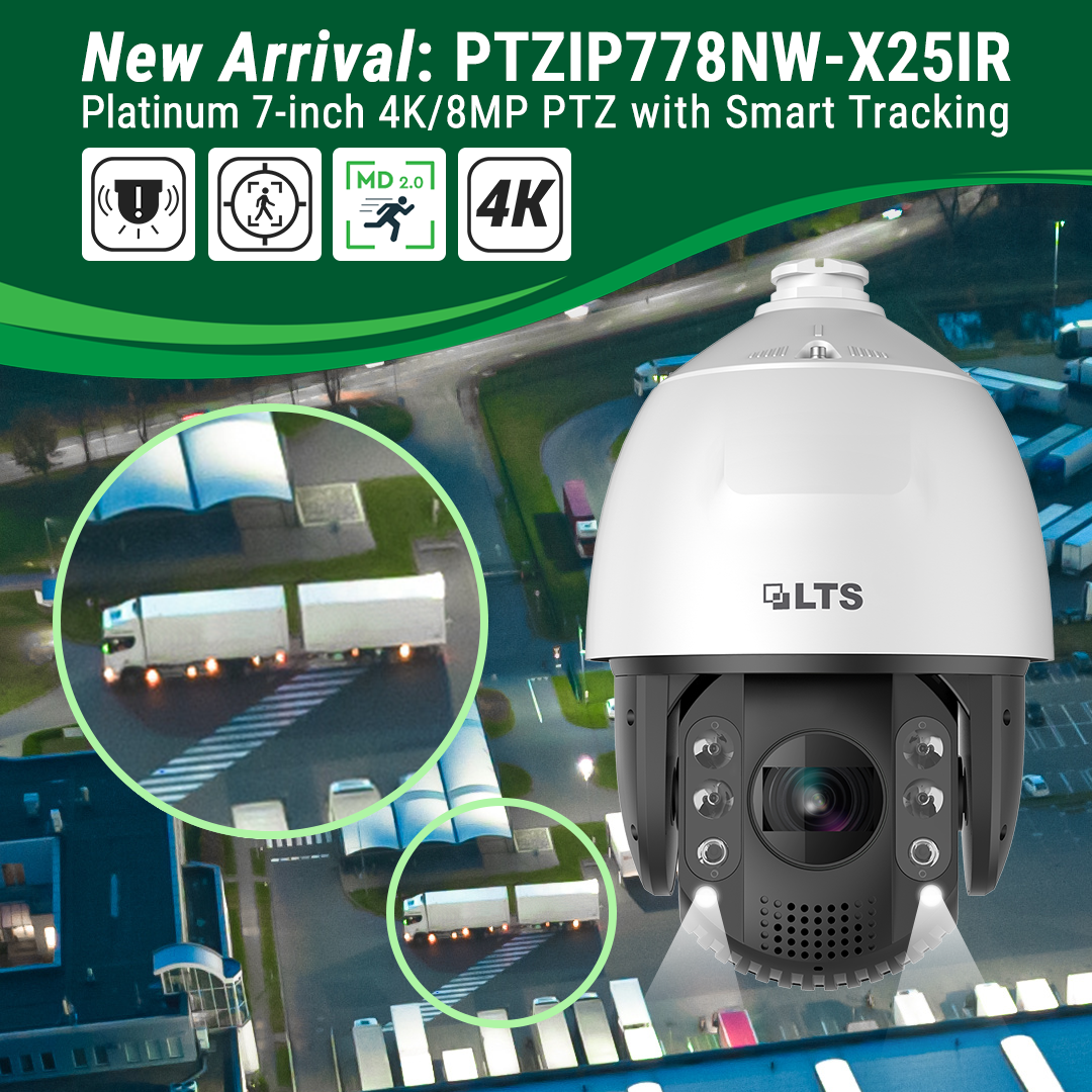 8 MP 25× IR Network Speed Dome with Active Deterrence and MD 2.0 - Human and Vehicle Detection